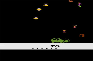 Captura de pantalla del popular Dragonfire (1982) de Imagic.