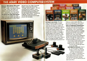 Pagina interior de un catálogo de Atari Inc. de 1981 para VCS.